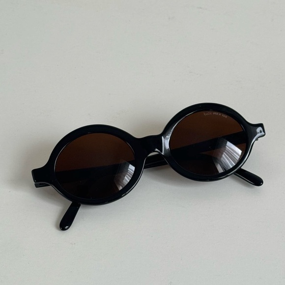 BOLLE IREX 100 Black Round Sunglasses with Brown Lenses